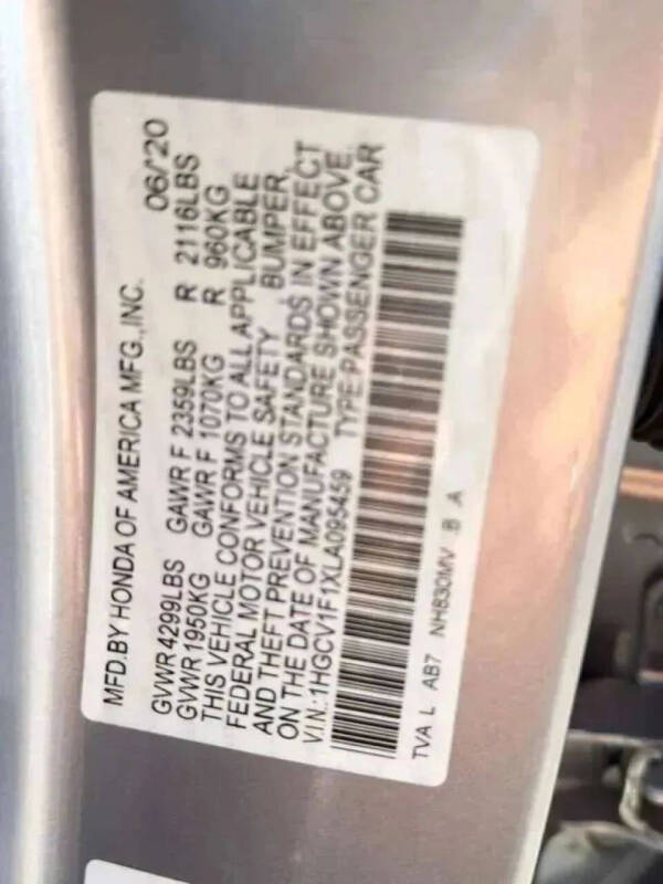 2020 Honda Accord LX