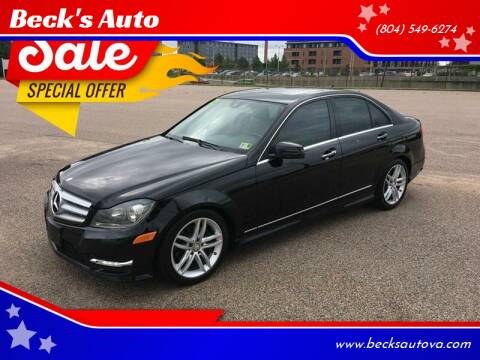 2012 Mercedes-Benz C-Class for sale at Beck's Auto in Chesterfield VA