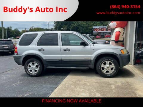 2002 Ford Escape for sale at Buddy's Auto Inc in Pendleton SC