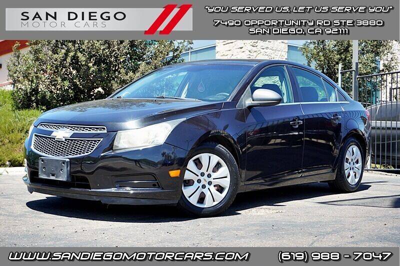 2012 Chevrolet Cruze for sale at San Diego Motor Cars LLC in Spring Valley CA