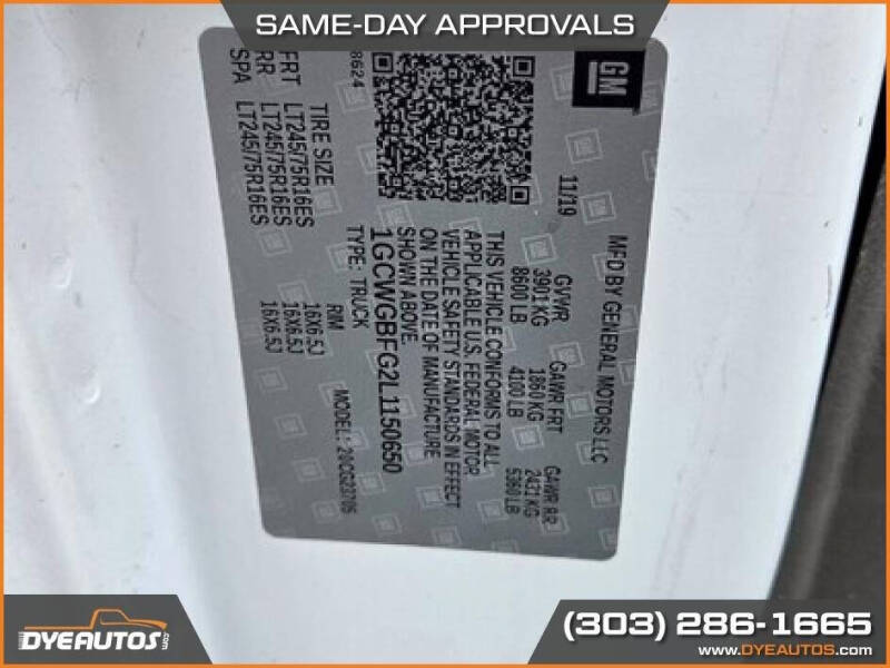 2020 Chevrolet Express 2500