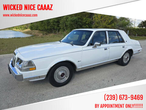 1987 Lincoln Continental for sale at WICKED NICE CAAAZ in Cape Coral FL