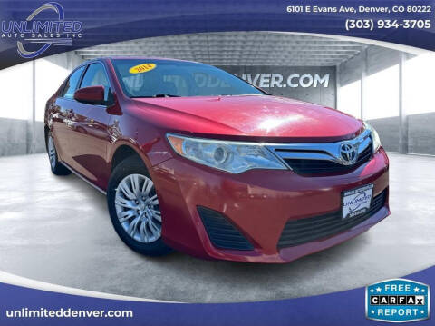 2014 Toyota Camry for sale at Unlimited Auto Sales in Denver CO