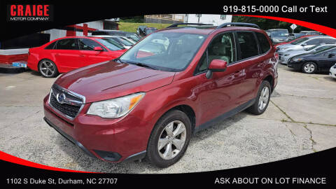 2015 Subaru Forester for sale at CRAIGE MOTOR CO in Durham NC