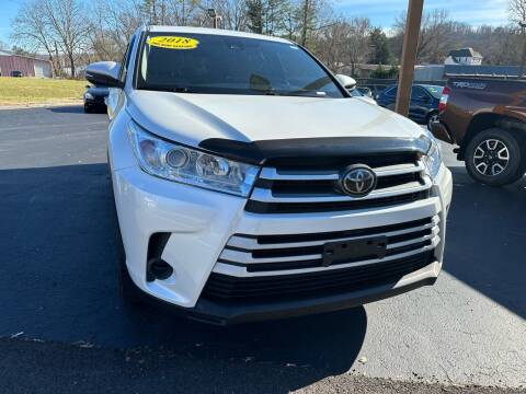 2018 Toyota Highlander for sale at MAYNORD AUTO SALES LLC in Livingston TN