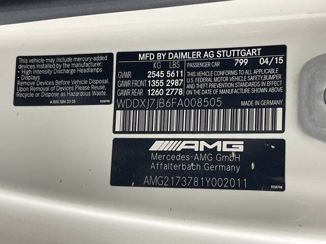 2015 Mercedes-Benz S-Class S 63 AMG