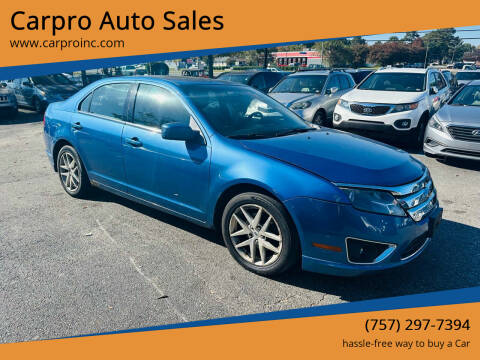2010 Ford Fusion for sale at Carpro Auto Sales in Chesapeake VA