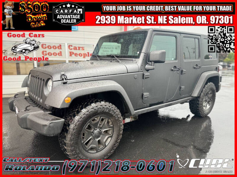 2015 Jeep Wrangler Unlimited for sale at Good Cars Good People in Salem OR