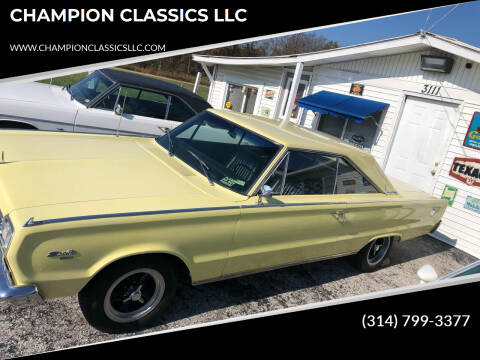 1966 Plymouth Satellite for sale at CHAMPION CLASSICS LLC in Foristell MO