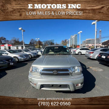 1999 Toyota 4Runner for sale at E Motors INC in Vienna VA