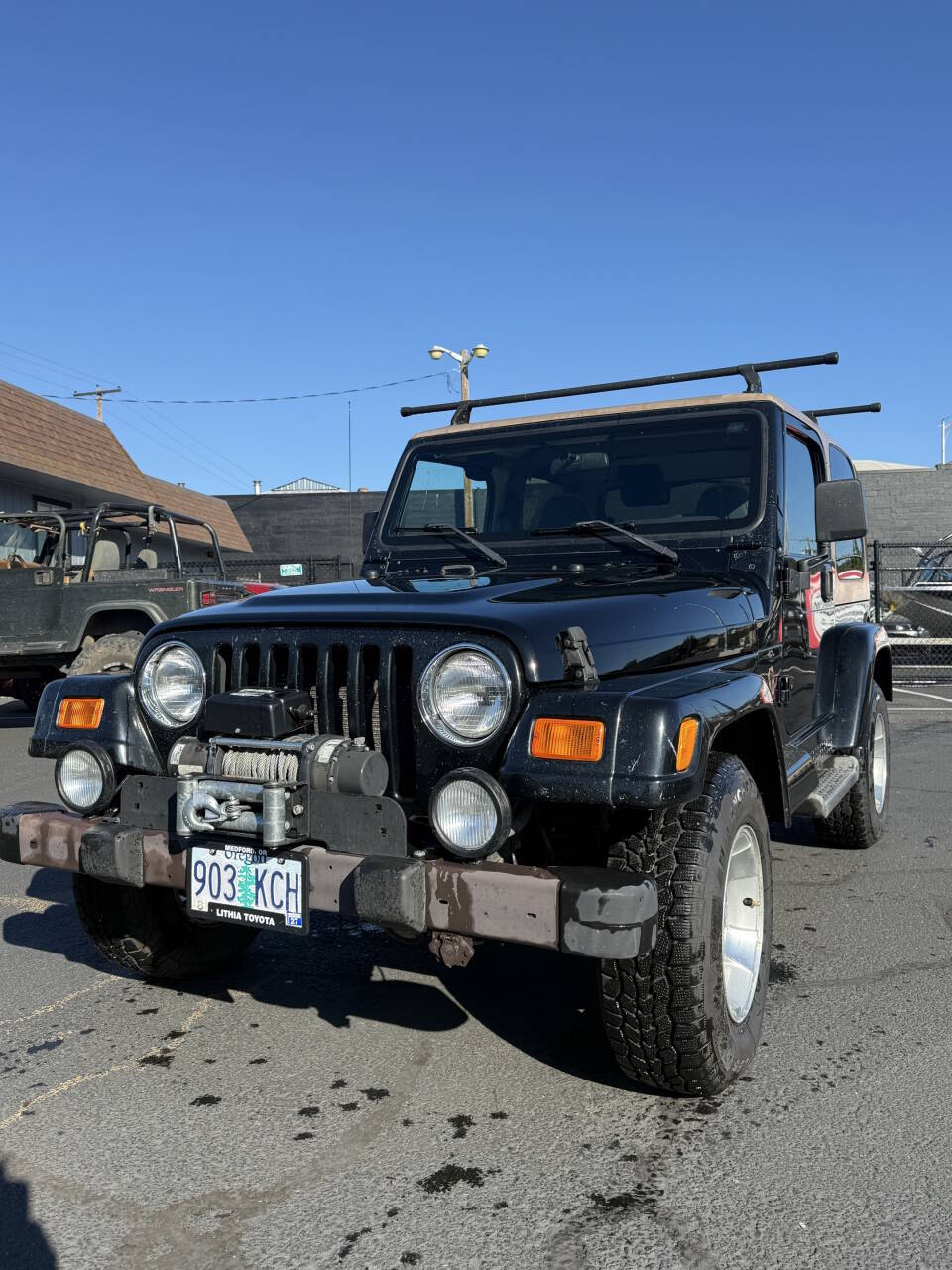 Black 2001 Jeep Wrangler Sahara 2dr Sahara 4WD SUV 2