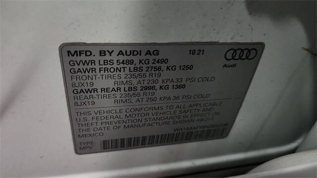 2022 Audi Q5 Sportback quattro S line Prem Plus 45 TFSI