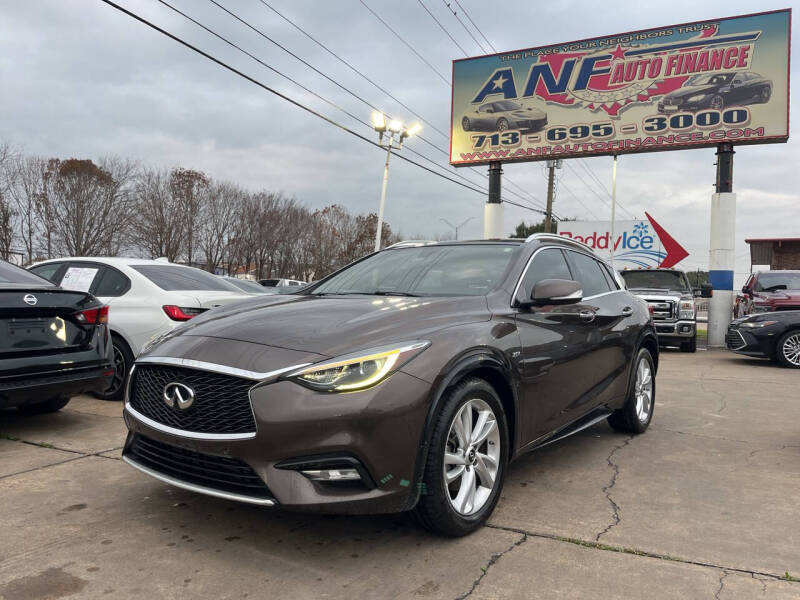 2017 Infiniti QX30 for sale at ANF AUTO FINANCE in Houston TX