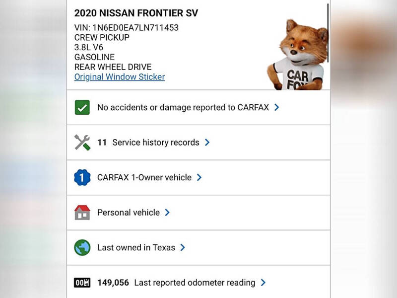 2020 Nissan Frontier