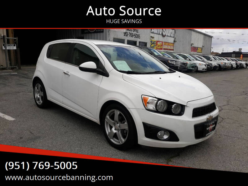 2012 Chevrolet Sonic for sale at Auto Source in Banning CA