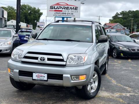 2004 Toyota 4Runner for sale at Supreme Auto Sales in Chesapeake VA