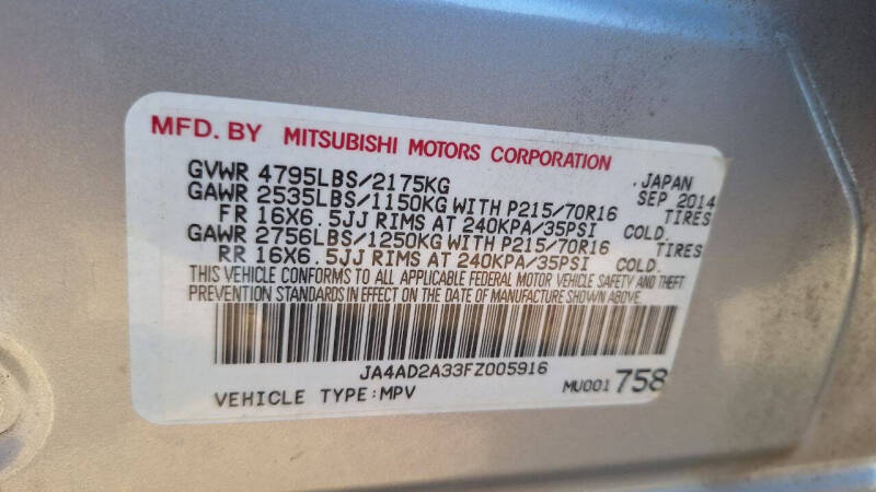 2015 Mitsubishi Outlander ES