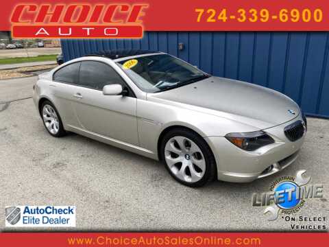 2006 BMW 6 Series for sale at CHOICE AUTO SALES in Murrysville PA
