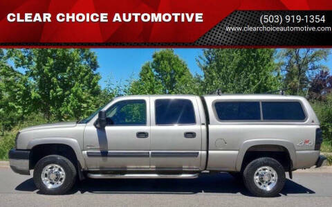 2003 Chevrolet Silverado 2500HD for sale at CLEAR CHOICE AUTOMOTIVE in Milwaukie OR