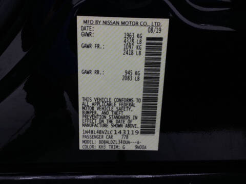 2020 Nissan Altima 2.5 S