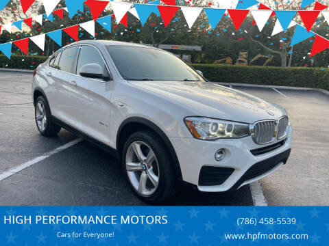 2017 BMW X4 for sale at HIGH PERFORMANCE MOTORS in Hollywood FL