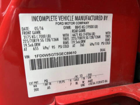 2016 Ford F-550 Super Duty