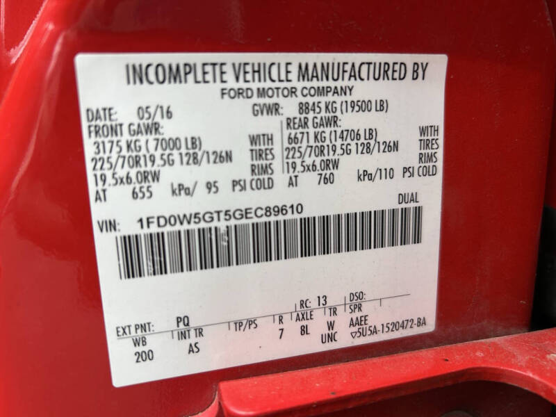 2016 Ford F-550 Super Duty