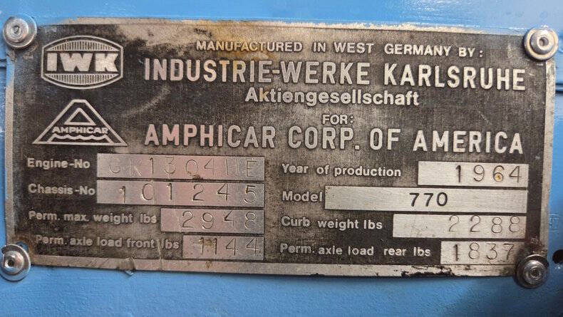1964 Amphicar Model 770