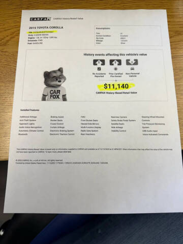 2015 Toyota Corolla L