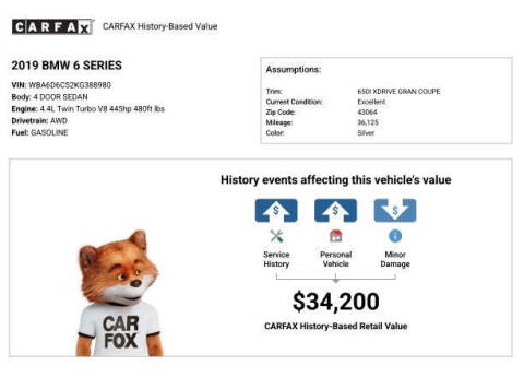 2019 BMW 6 Series 650i xDrive Gran Coupe