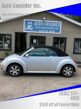 2006 Volkswagen New Beetle Convertible for sale at Auto Consider Inc. in Grand Rapids MI