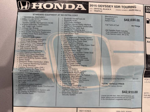 2015 Honda Odyssey Touring