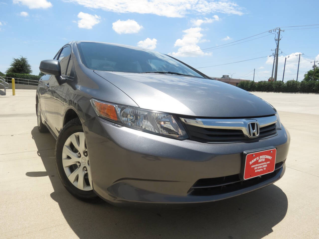 Gray 2012 Honda Civic LX LX 4dr Sedan 5A 2