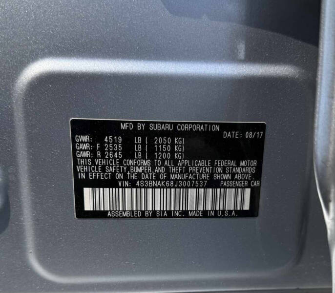 2018 Subaru Legacy 2.5i Limited