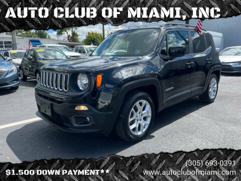 2015 Jeep Renegade for sale at AUTO CLUB OF MIAMI, INC in Miami FL