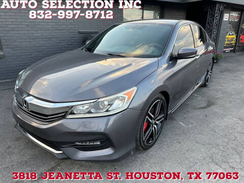 2017 Honda Accord for sale at Auto Selection Inc. in Houston TX