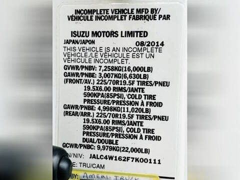 2015 Isuzu NPR DSL REG AT