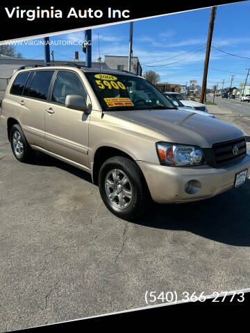 2004 Toyota Highlander for sale at Virginia Auto Inc in Roanoke VA