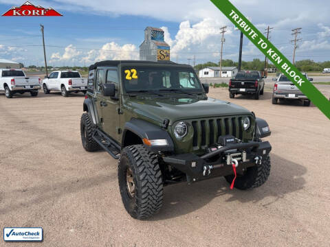 2022 Jeep Wrangler Unlimited for sale at Tony Peckham @ Korf Motors in Sterling CO