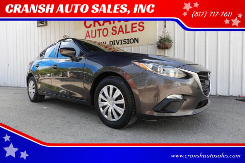 2016 Mazda MAZDA3 for sale at CRANSH AUTO SALES, INC in Arlington TX