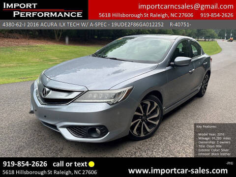 2016 Acura ILX for sale at Import Performance Sales in Raleigh NC