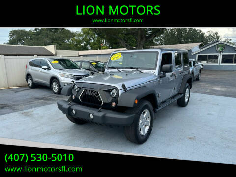 2016 Jeep Wrangler Unlimited for sale at LION MOTORS in Orlando FL