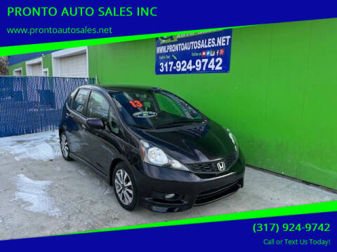 2013 Honda Fit for sale at PRONTO AUTO SALES INC in Indianapolis IN