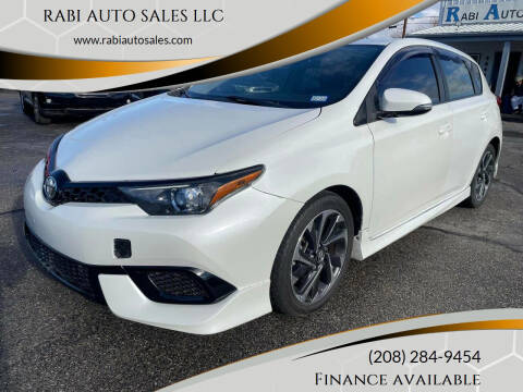 2017 Toyota Corolla iM for sale at RABI AUTO SALES LLC in Garden City ID