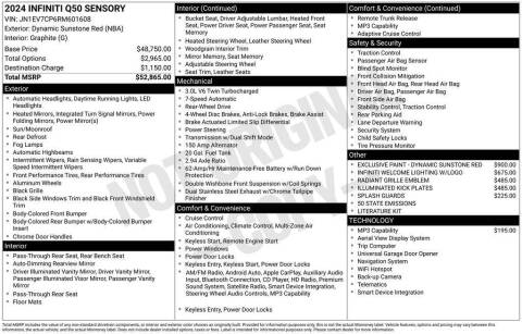 2024 Infiniti Q50 Sensory