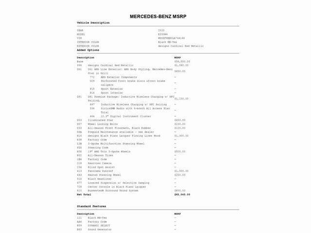 2020 Mercedes-Benz E-Class E 350 4MATIC