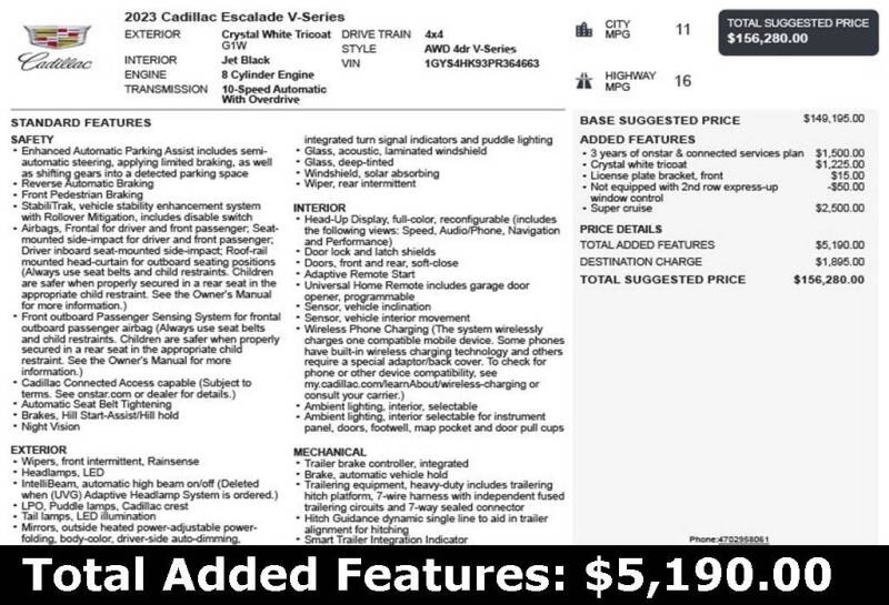 2023 Cadillac Escalade-V