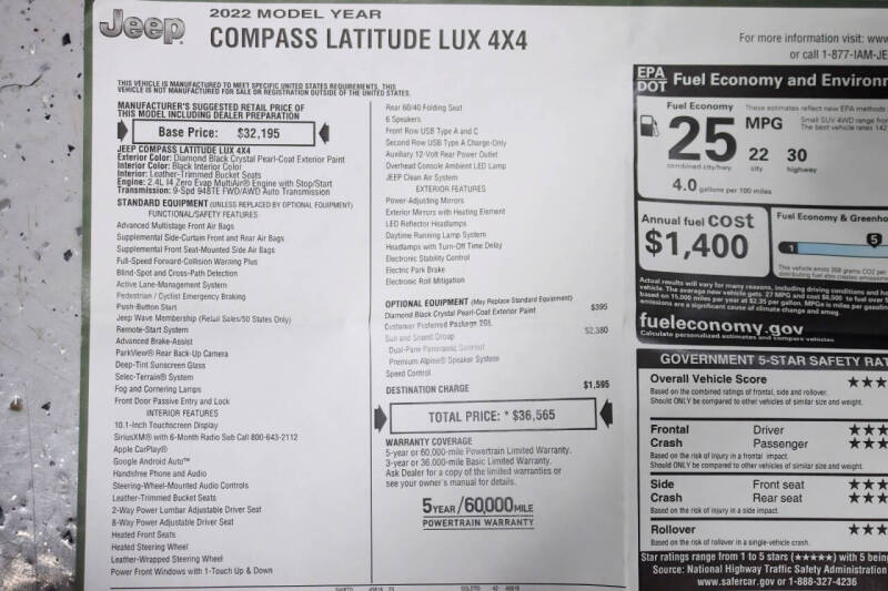 2022 Jeep Compass Latitude Lux