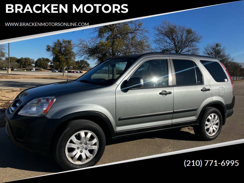 2006 Honda CR-V for sale at BRACKEN MOTORS in San Antonio TX