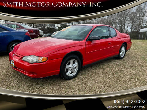 2000 Chevrolet Monte Carlo for sale at Smith Motor Company, Inc. in Mc Cormick SC